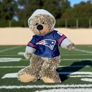 New England Patriots Plush Teddy Bear Hoodie Good Stuff NFL Football Nursery 14"